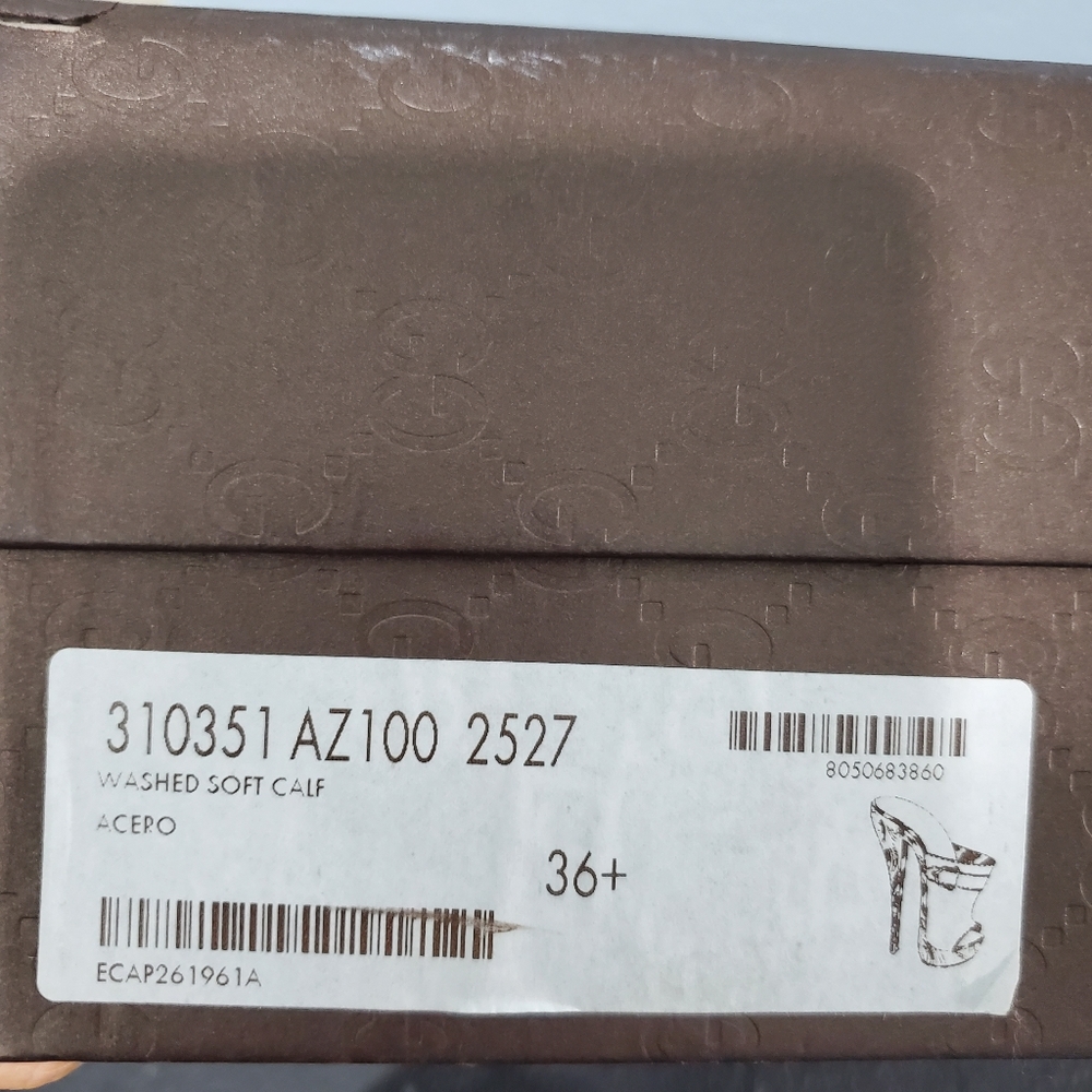 Gucci high heel open toe Platform Mules Sz 6.5 It sz 36.5 - Picture 12 of 15